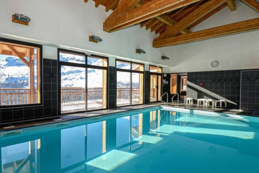Vue Panoramique Sur Les Montagnes Plein Sud - T2 Skis Aux Pieds, Piscine & Spa Flaine Exterior foto