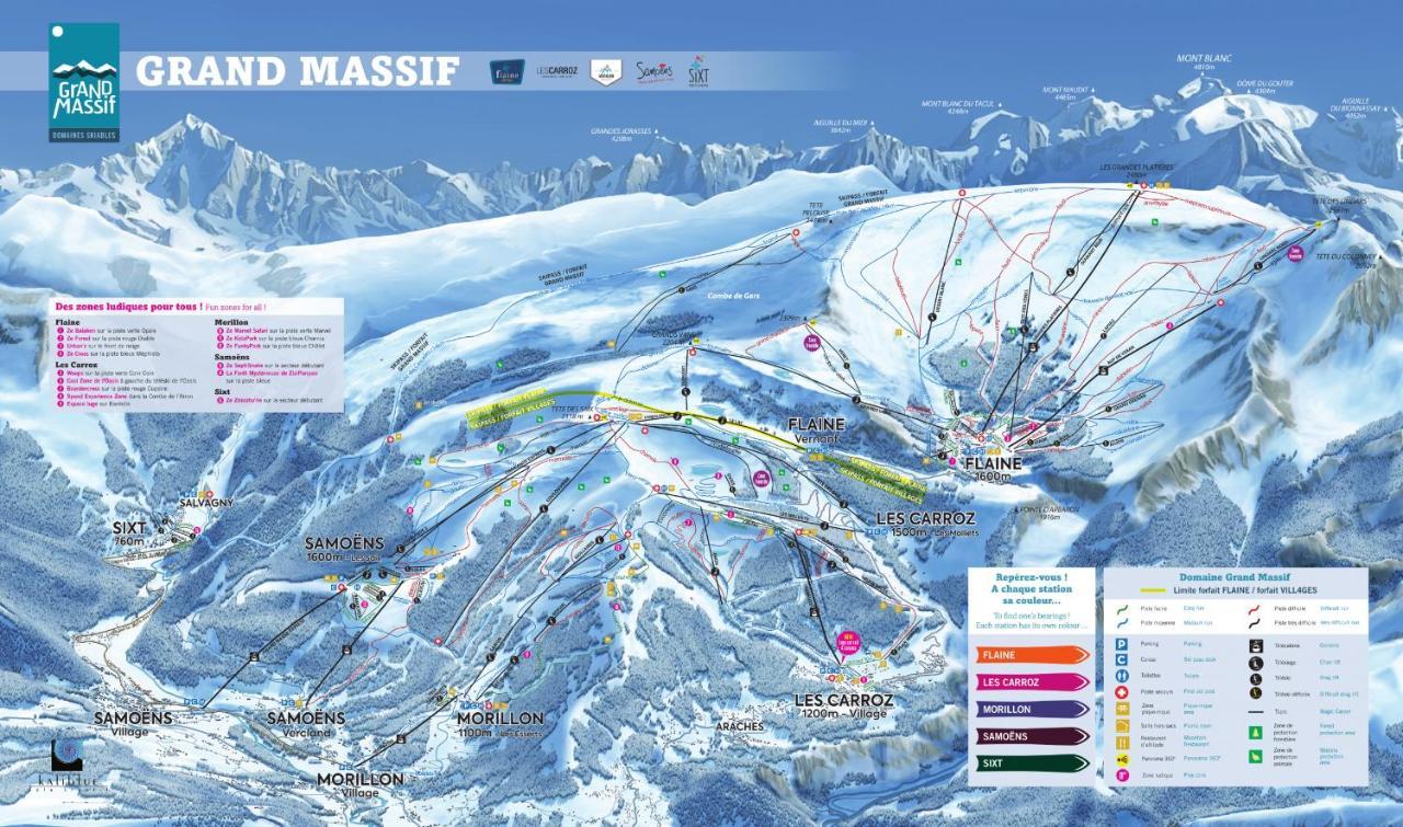 Vue Panoramique Sur Les Montagnes Plein Sud - T2 Skis Aux Pieds, Piscine & Spa Flaine Exterior foto