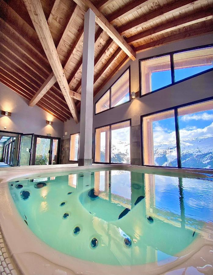 Vue Panoramique Sur Les Montagnes Plein Sud - T2 Skis Aux Pieds, Piscine & Spa Flaine Exterior foto
